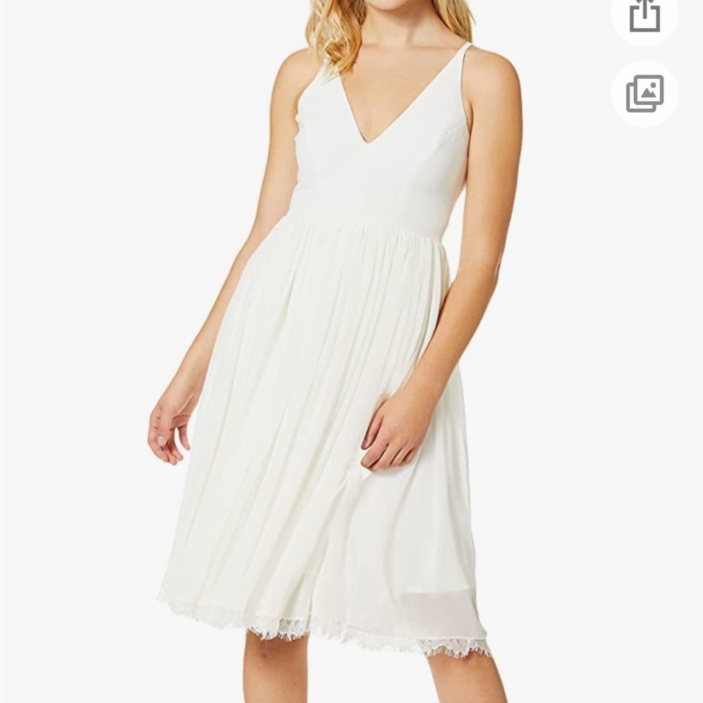 White Low Cut Cocktail Dress
